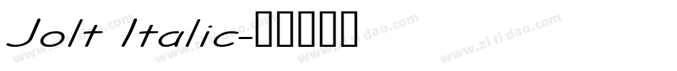 Jolt Italic字体转换